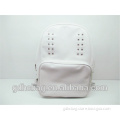 2015 New Arrival Beautiful Design Fashionable PU White Backpack for Wholesales